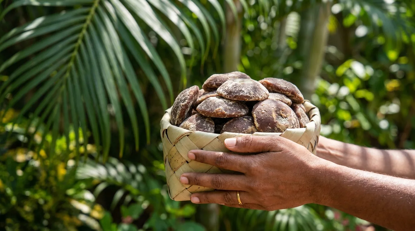 Beverage sweetened with palm jaggery